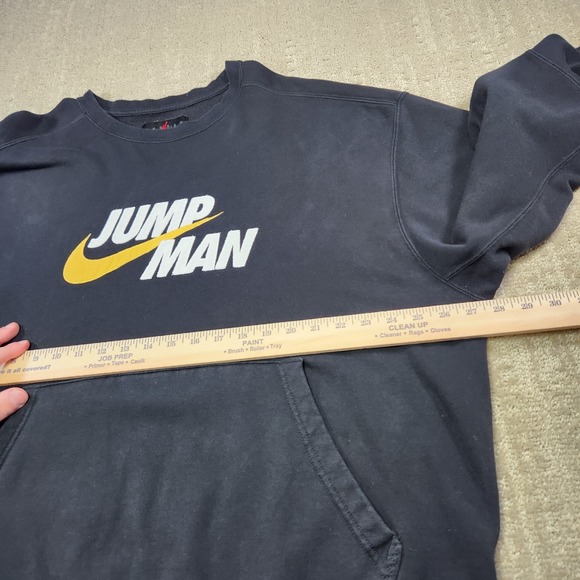 Nike Jordan Sweatshirt Men XXL Jumpman Crewneck Heavy Cotton French Terry Black - Picture 6 of 13